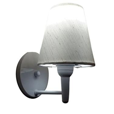 Imagem de Lustre Arandela Cone Cúpula Tecido 14/14x07 cm Algodão, Vivare Iluminação, Arandela Parede2004 BRLLA, Branco, Pequeno