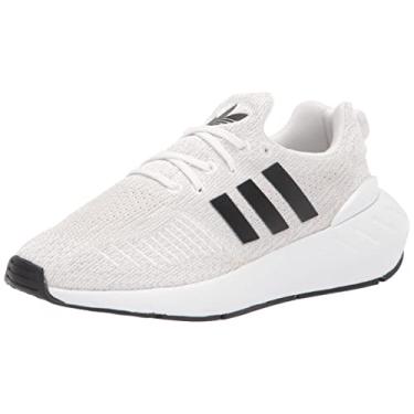 Imagem de adidas Tênis masculino Swift Run 22, Branco/Núcleo Preto/Cinza, 11.5