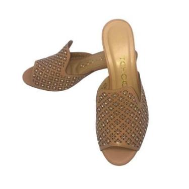 Imagem de Tamanco Tchocco Couro Salto Médio Grosso - 40983-Feminino