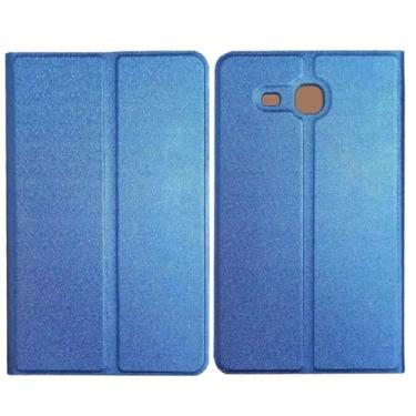 Imagem de Capa dobrável para tablet Samsung Galaxy Tab A6 7 polegadas SM-T280 SM-T285 Capa de couro com suporte protetor (azul escuro, para SM-T280 T285)