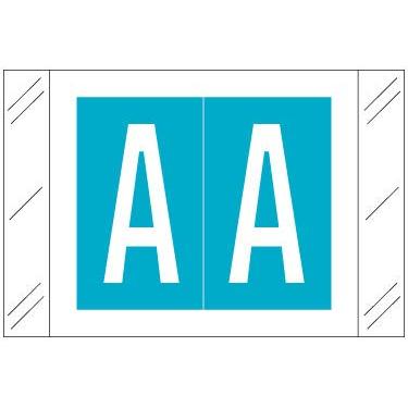 Imagem de Doctor Stuff - File Folder Labels, Alphabet Letter A, Barkley FASTM - CTAM Series Compatible Alpha Stickers, Light Blue, 1" x 1-1/2", 500/Roll