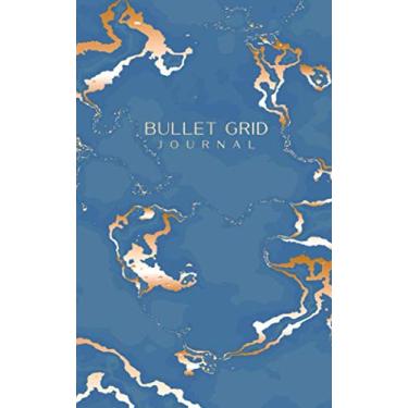 Imagem de Bullet Grid Journal: Ocean Blue Marble and Faux Gold Dot Grid Notebook/Journal (5 x 8 inches) - 120 Dot Pages