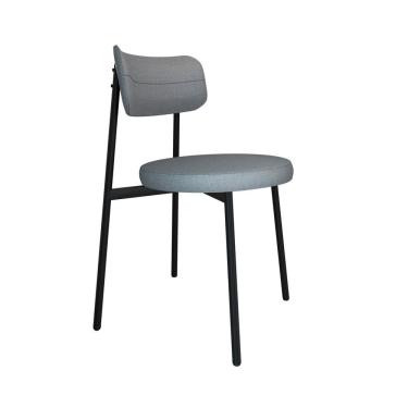 Imagem de Cadeira Kyta Fixa com 4 Pés 50 X 44,7 X 83,8 Cm com 1 Unidade Cinza/Preto