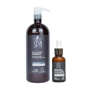 Imagem de kit Urbano Spa Black para Tratamento e Crescimento Capilar (Shampoo 1L+Tônico Magma)
