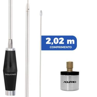 Imagem de Antena Px Inox 1,40m Alongador 60cm Adaptador Conexão Uhf Ac-20 - AQUA