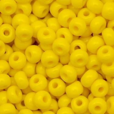 Imagem de Miçanga Miçangão 6/0=4,1mm Preciosa Jablonex 50g Cores Leitosas Guias Brajás Colares Pulseiras Umbanda e Candomblé (Amarelo Claro)