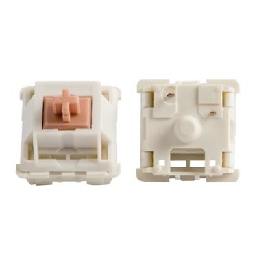 Imagem de ROZELLA HOME Interruptores táteis Holy Panda, 67 g, pré-lubrificados, 3 pinos MX, para teclado mecânico de jogos, hot swap RGB DIY com puxador de interruptor (110 peças)