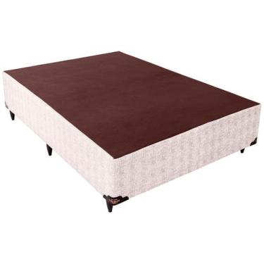 Imagem de Base Cama Box Casal Ortobom 31x138x188cm Ortotech, Branco e Marrom, Ca