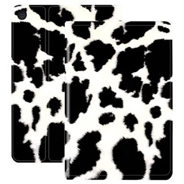 Imagem de Capa para Samsung Galaxy Tab A8 de 10,5 polegadas 2022, capa inteligente ultra fina e leve de hibernar/despertar automática para tablet Samsung Galaxy Tab A8 (SM-X200/X205/X207), estampa de vaca preta