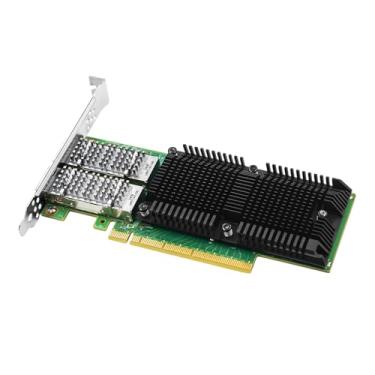 Imagem de Placa de rede 100GbE com chipset Mellanox ConnectX-5 Ex, PCI Express 4.0 (16GT/s) x16 Ethernet NIC adaptador compatível com Windows Server/Linux/VMware
