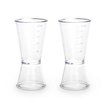Imagem de 02 Dosador De Bebidas Acrílico Cristal C/ Medidor 50x20ml - New Ecolog