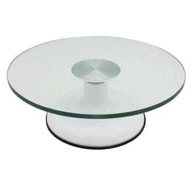 Imagem de Bailarina Para Bolo Boleira De Vidro Giratória Profissional Com Rolame