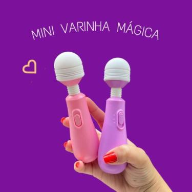 Imagem de Vibrador Varinha Mágica 2 Vibrações Flexível 15 X 3Cm Vipmix, Rosa