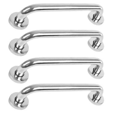 Imagem de Alça Barra de Apoio Banheiro Inox Kit 4 Unidades 40 cm Idoso Cadeirant