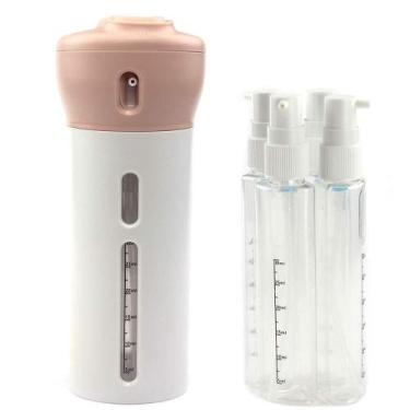 Imagem de Dispenser Portátil De Viagem 4 Em 1 Para Shampoo Creme - Importado