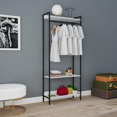 Imagem de Estante Closet Arara 187x80cm 3 Prateleiras Active Yescasa