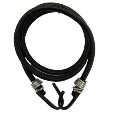 Imagem de Elástico Extensor Estique Grosso Preto 1,5mt p/ Moto e Bike Com Gancho