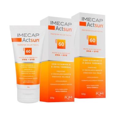 Imagem de Kit 2 Protetor Solar Imecap Actsun FPS 60 50g