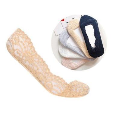 Imagem de Meias Femenina De Renda Sapatilho Invisível Kit 12 Pares - OEM, infati
