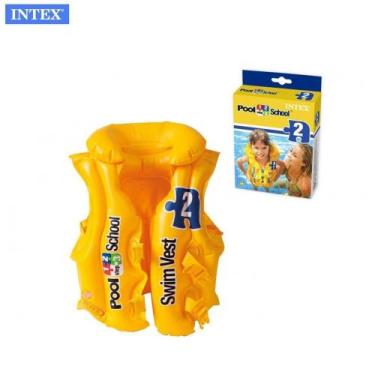 Imagem de Colete Inflável Salva Vidas Pool School - 13 a 23 kg - Intex 58660