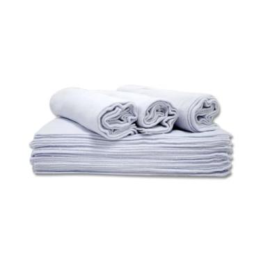 Imagem de Pano De Prato Branco Kit Com 10 Peças