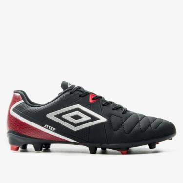 Imagem de Chuteira Campo Umbro Attak Eternal - Preto+Prata, 42