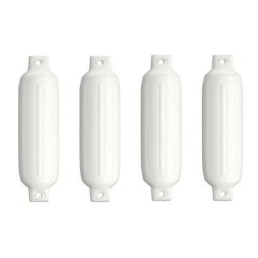 Imagem de Defensa Inflável Branca G5 21,5 X 68,5cm Lancha Barco Kit 4 - Noster N