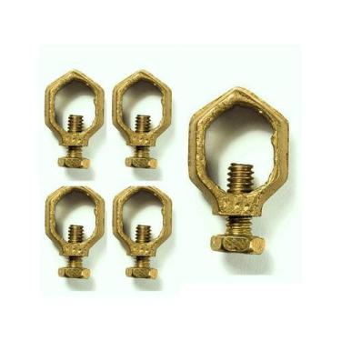 Imagem de Kit 5 Conector Grampo GTDU Para Haste Aterramento Cobre 1/2 - 5/8 - Ge