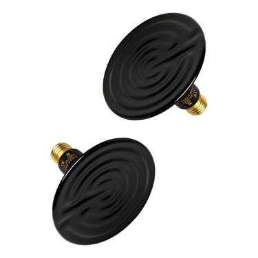 Imagem de Simple Deluxe Lâmpada térmica de cerâmica de réptil de 250W aquecedor de copa para animais de estimação anfíbios e incubação de frango sem emissor de luz, cobra/lagarto/aranha, pacote com 2