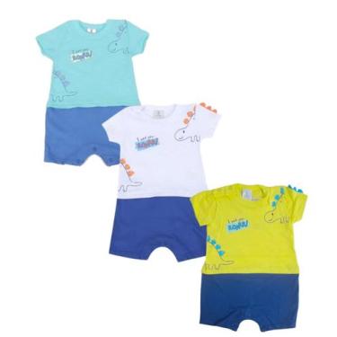 Imagem de Macacão curto bebê masculino dinossauro kiko e kika -(ref:8810) - KIKO