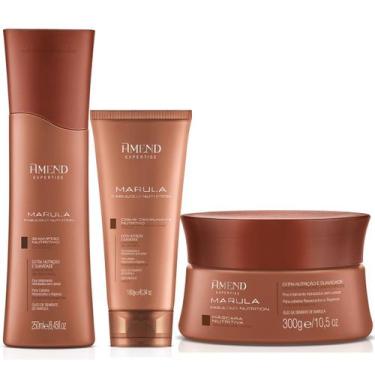 Imagem de Kit Marula Amend Expertise Shampoo Máscara e Leave-In