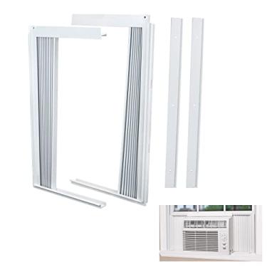 Imagem de LBG Products Conjunto de painel lateral e moldura de ar condicionado de janela, kit de enchimento de acordeão AC, serve na maioria dos condicionadores de ar condicionado de janela 22000BTU