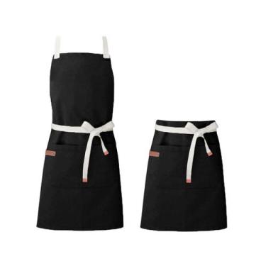 Imagem de Avental Preto e Cintura Cafeteria Barbearia Bistro Loja 2un - CASACHA