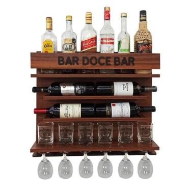 Imagem de Adega De Vinho De Parede Com Barzinho Bar Doce Bar Imbuia - Co2Beer