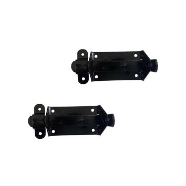 Imagem de Kit 2 Trinco Fecho Chato Portão Porta Cadeado 11X5Cm Preto