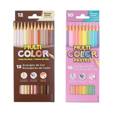 Imagem de Kit Lápis de Cor Multicolor Pastel + Multicolor Tons de Pele