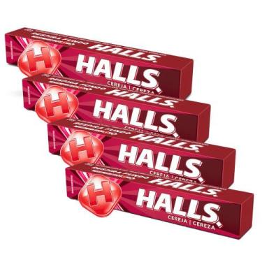 Imagem de Kit 4 Bala Halls Cereja 28g