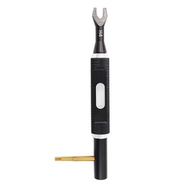 Imagem de HOPLEX RC Multi-Function Wrench Turnbuckle Nut Ball Joint Remover 4mm Universal Repair Tool with 2.0mm Screwdriver for 1/10 1/8 1/24 Crawler Truck Off Road Car Boat Drone Airplane(Black Silver)