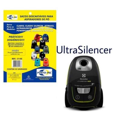 Imagem de Kit 3 Sacos Aspirador de Pó Electrolux - Ultrasilencer (2148) - Porto-
