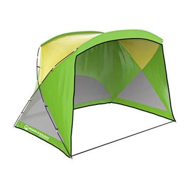 Imagem de Barraca de praia - abrigo solar para sombra com proteção UV, resistente à água e ao vento, bolsa de fácil configuração e transporte da Wakeman Outdoors Amarelo