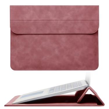 Imagem de Megoo Capa fina para laptop de 14 polegadas para Samsung Galaxy Book 33.8 cm, MacBook Air 33.8 cm/34.5 cm/Pro 36.1 cm, Microsoft Surface Laptop 34.3 cm, capa de couro com suporte para notebook