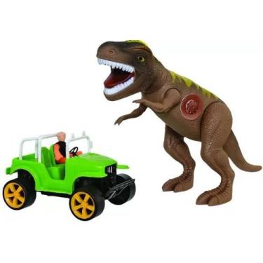 Imagem de Brinquedo dinossauro tirano rex safari com som e muito divertido bora 