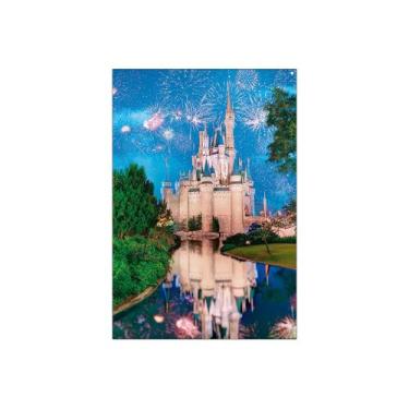 Imagem de Painel De Festa Vertical 1,50 x 2,20 - Castelo Com Fogos de Artifício 