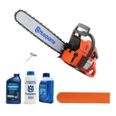 Imagem de Kit Motosserra 61 18" + Óleo 2t + Misturador + Óleo Corrente - Husqvar