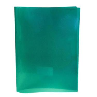 Imagem de Pasta Grampo Laminada Com Trilho Plástico Oficio Delloplast, Verde