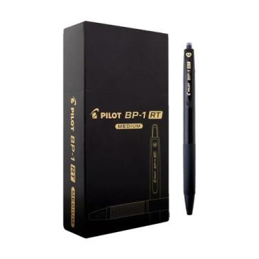 Imagem de Caneta Retratil Emborrachada Bp1 Preto Ponta Media 12unidade - Pilot