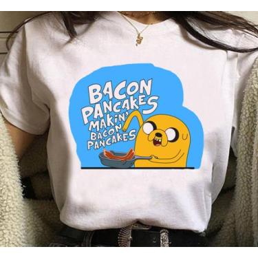 Imagem de Camiseta Adventure Time Jake Pancakes - sneko, Branco, GG blusinha