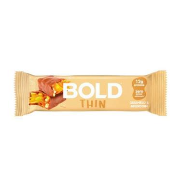 Imagem de Bold Thin - Caramelo & Amendoim - 40g - Bold Snacks - Bold Nutrition