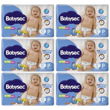 Imagem de KIT 6 FRALDA BABYSEC GALINHA PINTADINHA MEGA P / 42 = 252 un