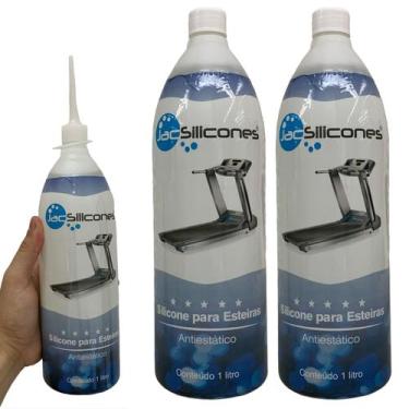Imagem de Kit 2 Litros Silicone Puro Lubrificante Esteira Bicicleta Elétrica e U